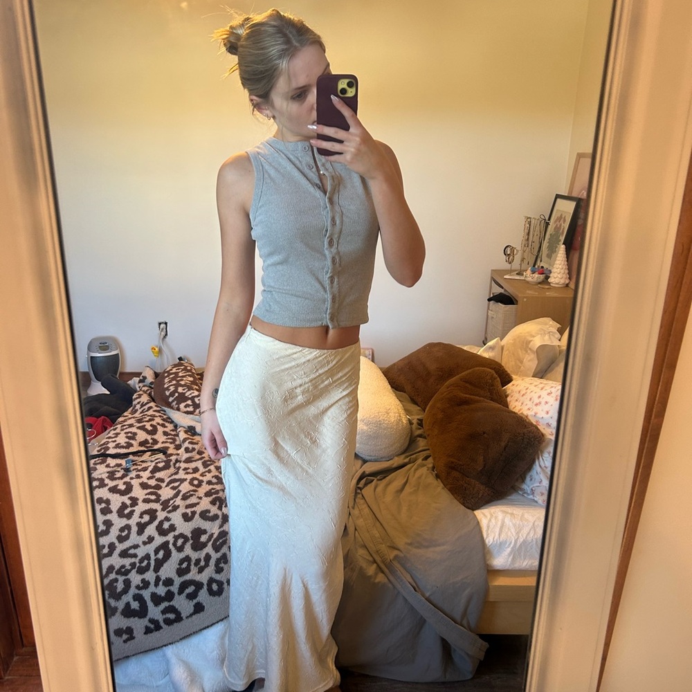 Urban Outfitters Cream Maxi Skirt